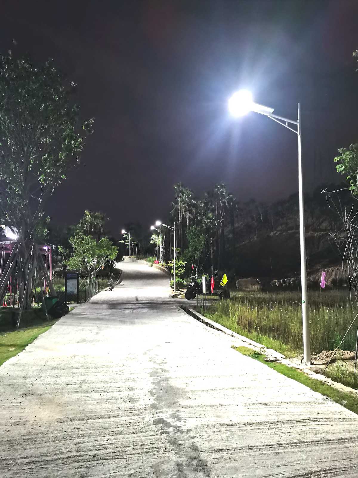 定制福建光能路燈夜間效果